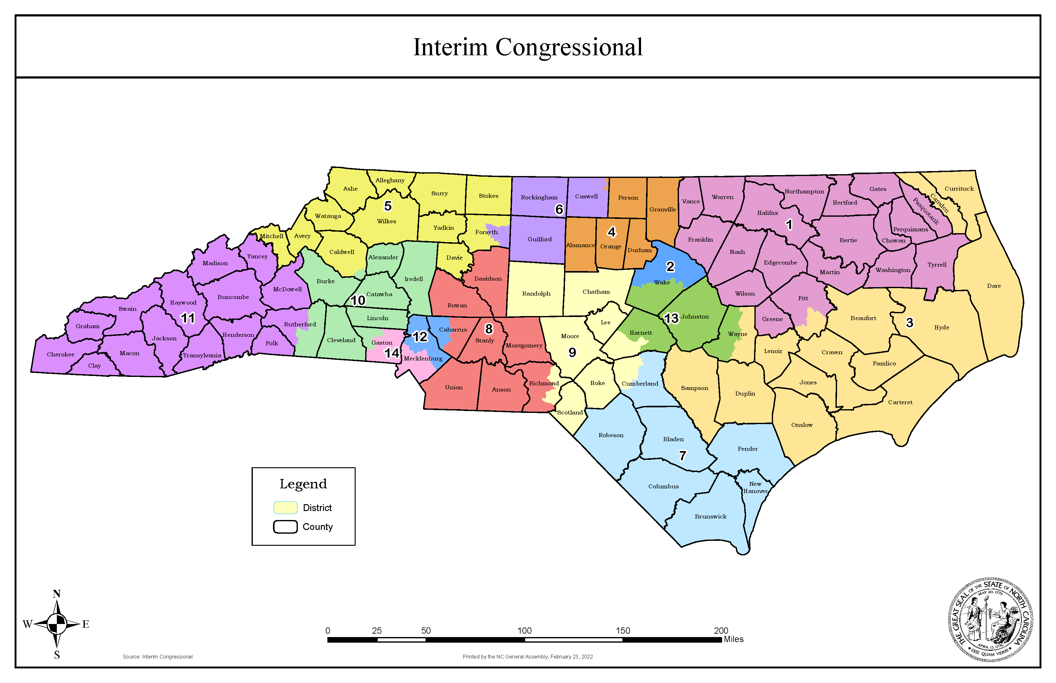 2022 Interim Congressional 11 X 17 Map 